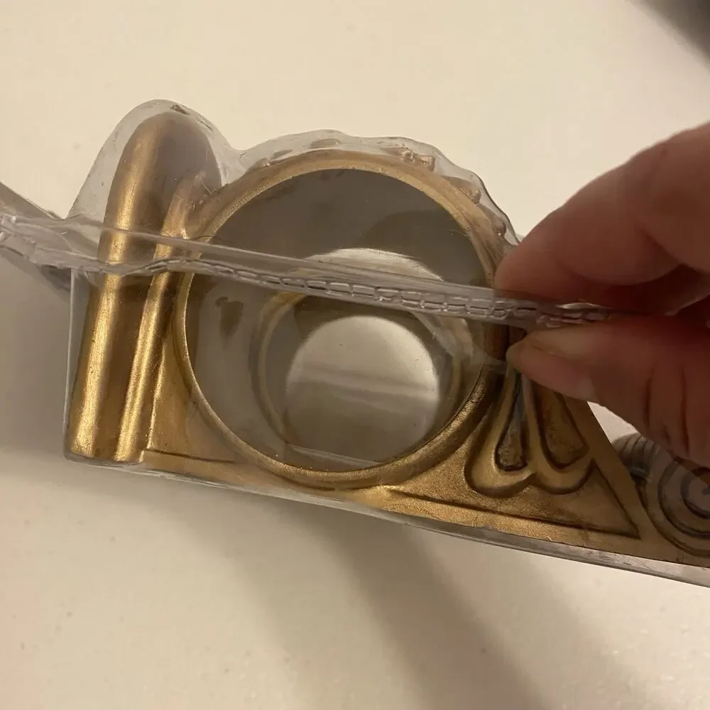 Popular Home Wall Sconce Scarf Holder Acanthus Leaf Feather Sconce Pair Gold New
